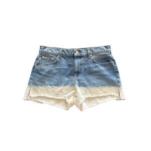 7 FOR ALL MANKIND Dip Dye Ombré Denim Shorts Size 29